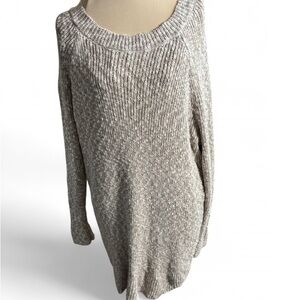 American Eagle scoop neck ribbed Cream Sweater Dress size M